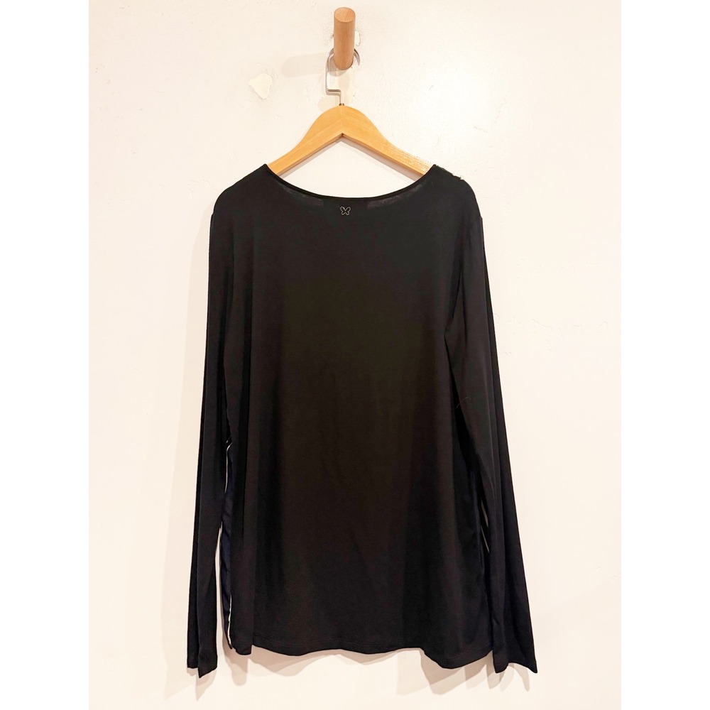Weekend MaxMara Navy and Black Sequin Long Sleeve Blouse - Picture 2 of 9